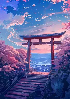 Gate Japan Painting