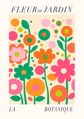 Colorful Pop Art Floral Ar