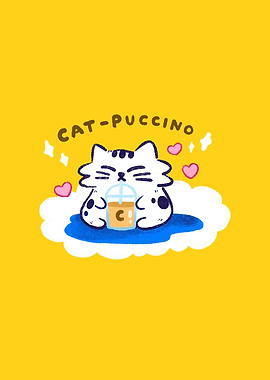 Cat who loves coffee