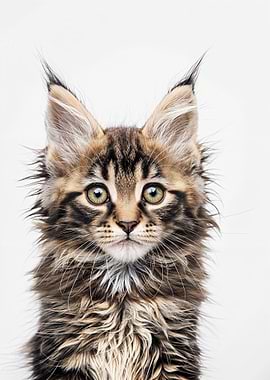 Cute Baby Main Coon Cat