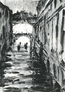 Bridge of Sighs Venice art