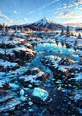 Ice Mountain Landscape