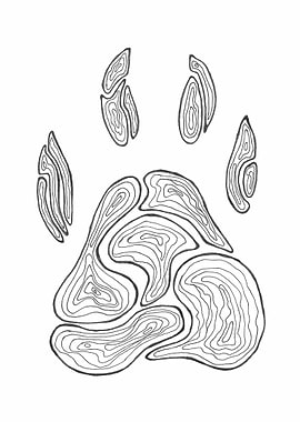 Pawprint of a cute beast