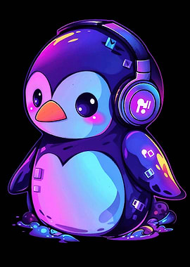Penguin Music Neon