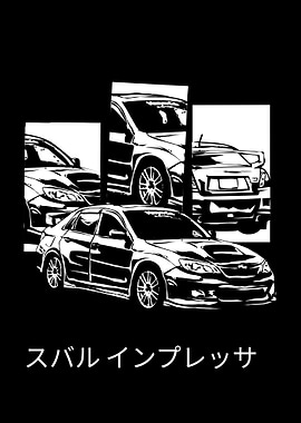 Subaru line art