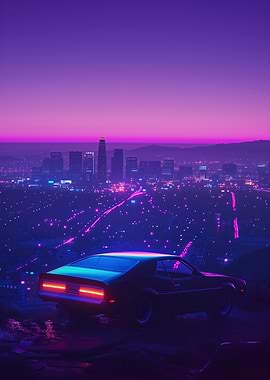 Neon Skyline View