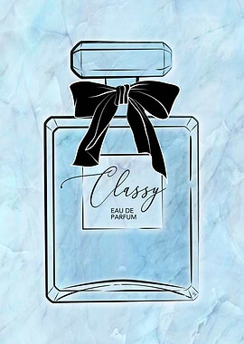 Classy Perfume Bottle Blue