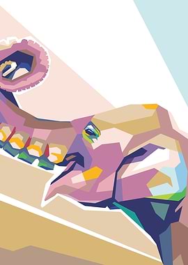 Elephant Portrait WPAP