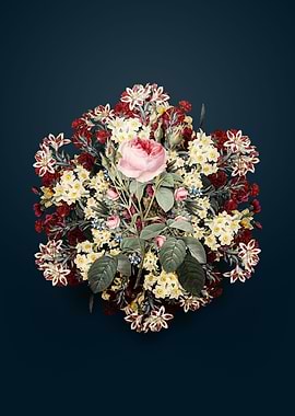 Double Moss Rose Wreath