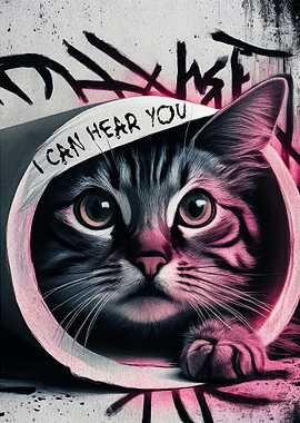 Funny Bathroom Cat Peeking