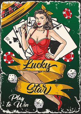 Lucky Star Pin Up Girl
