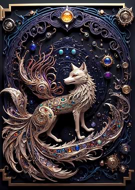 Mythological Fox Art Deco