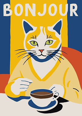 Bonjour Coffee Poster