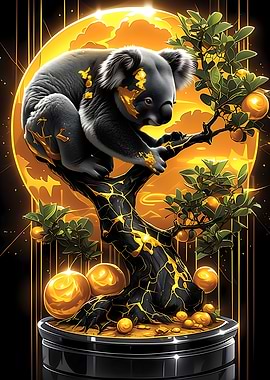 Koala Bonsai in Gold