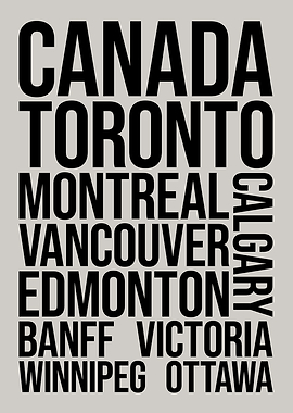 Canada Cities Travel Art