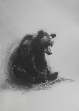 Bear In Charcoal