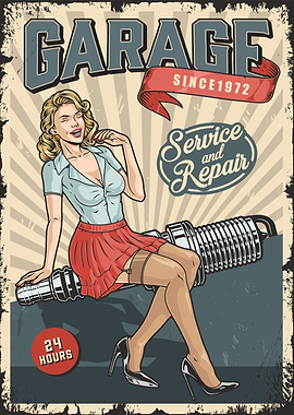 Garage Beautiful Girl