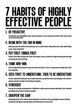 7 Habits Effective