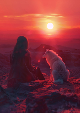 A Woman With Her Wolf