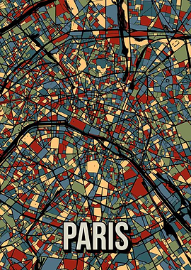 Paris Retro City Map