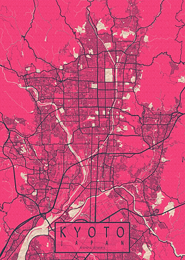 Kyoto City Map Blossom