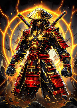 Majestic Golden Samurai