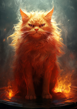 Angry disgruntled cat