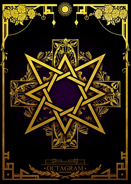 Octagram Golden Star