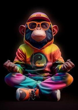 Funny Monkey Meditation