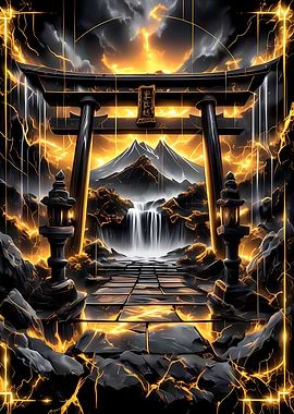 Golden Kintsugi Torii Gate