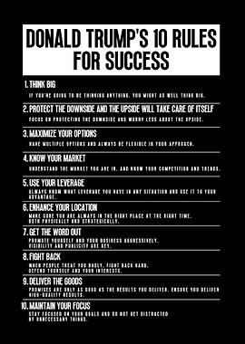 Trumps 10 rules success