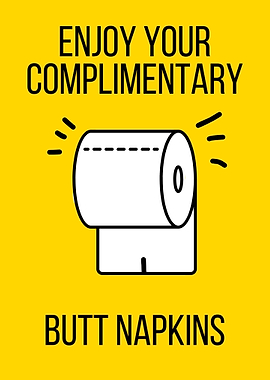 Bathroom Butt Napkin