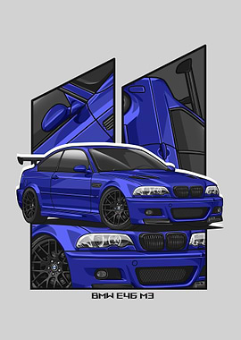 BMW E46 M3 blue