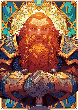 Dwarf Warrior Magic Card