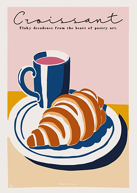 Cozy Croissant Poster