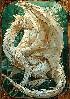White Fantasy Dragon