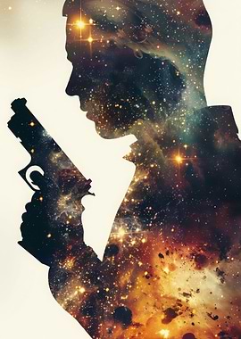 Pistol Galaxy Silhouette