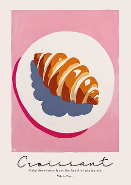 French Croissant Poster