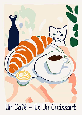 Croissant Cafe Poster