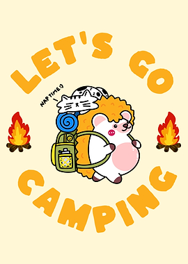Camping w Hedgehog and Cat
