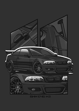 BMW E46 M3 black