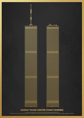 Gold WTC Twin Towers