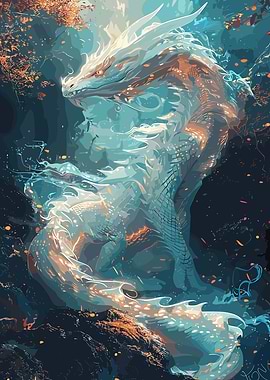 Magic Fantasy Dragon White