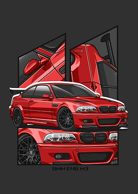 BMW E46 M3 red