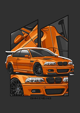 BMW E46 M3 orange
