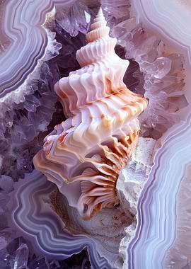 Abstract Shell in Agate