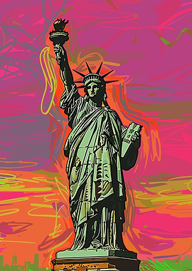Pop Art Statue of Liberty