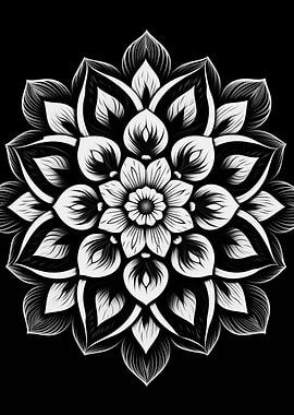 Mandala Black and White 1