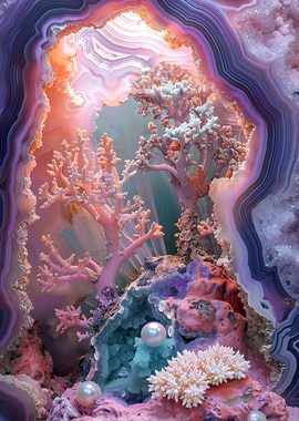 Pink Reef Agate Garden