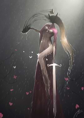 Prison mask in the rain